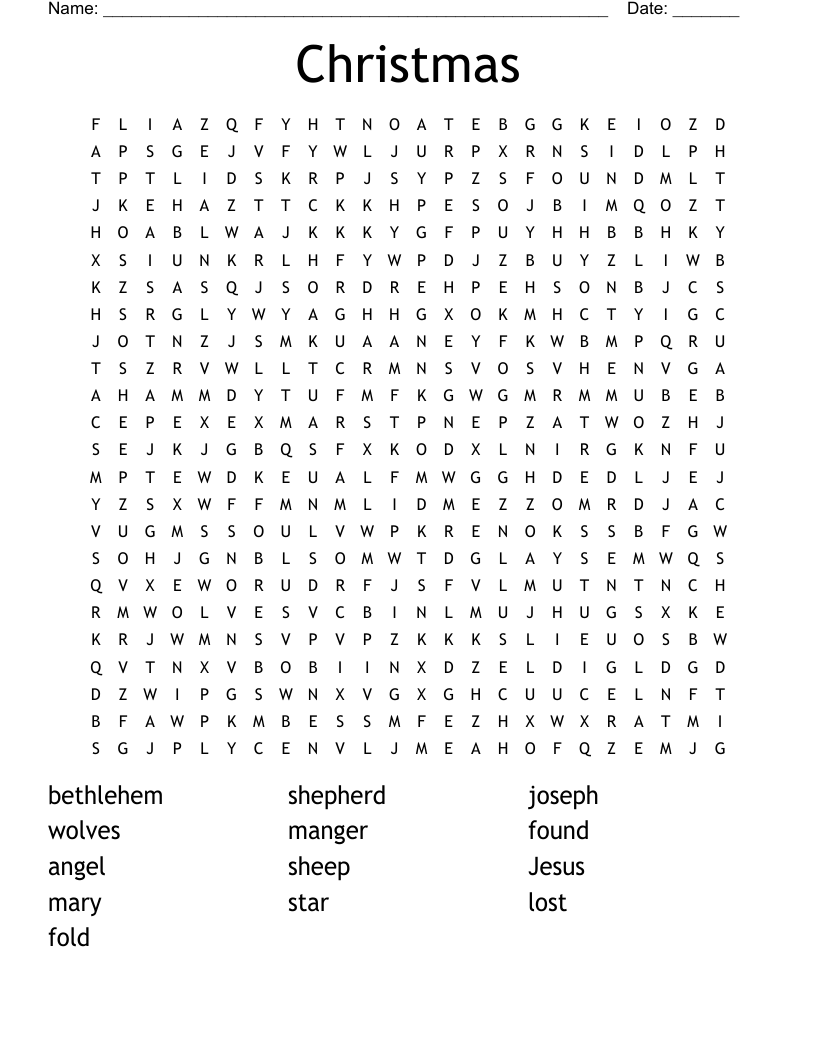 Christmas Word Search
