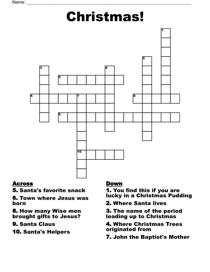 Christmas! Crossword