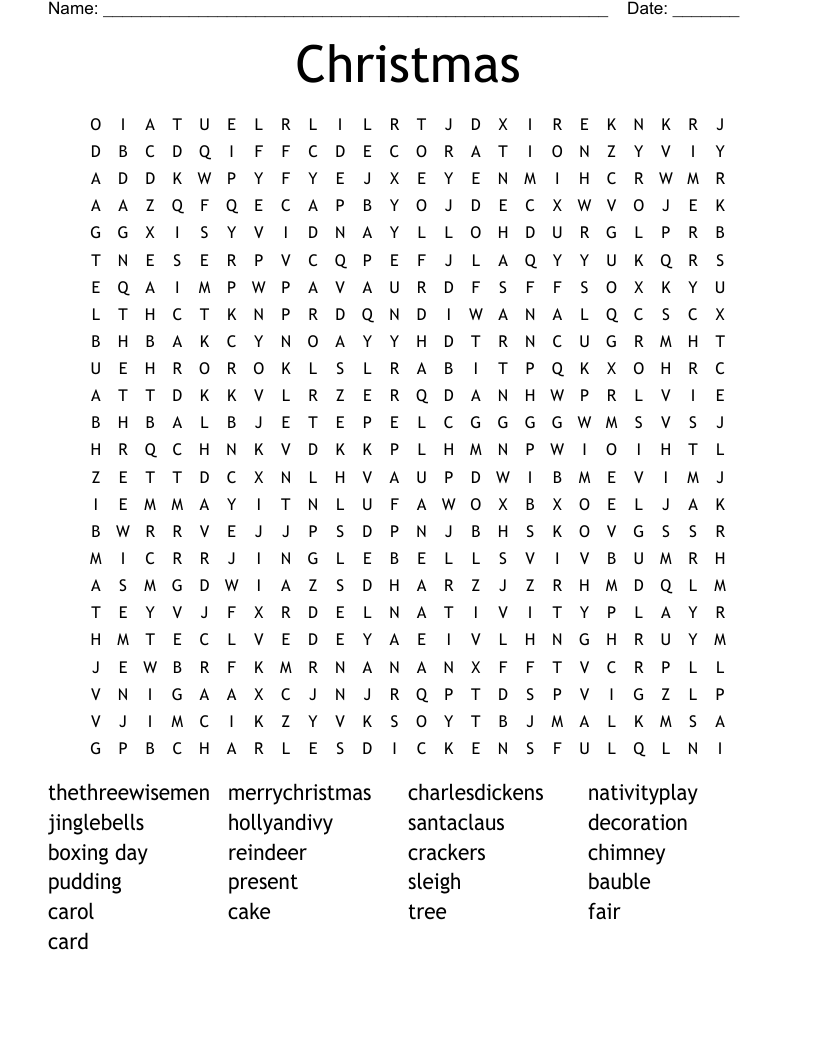Christmas Word Search