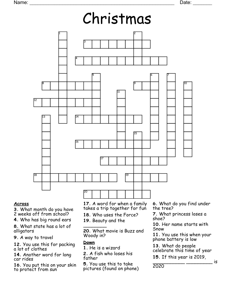 Christmas Crossword