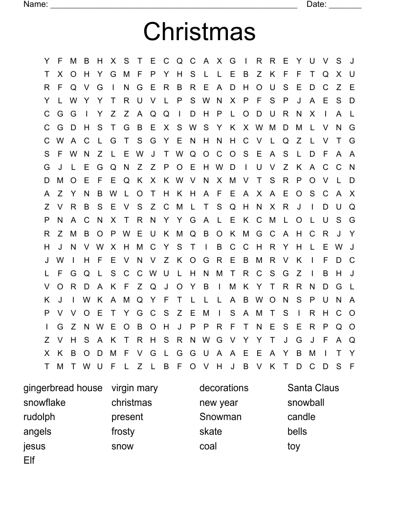 Christmas Word Search
