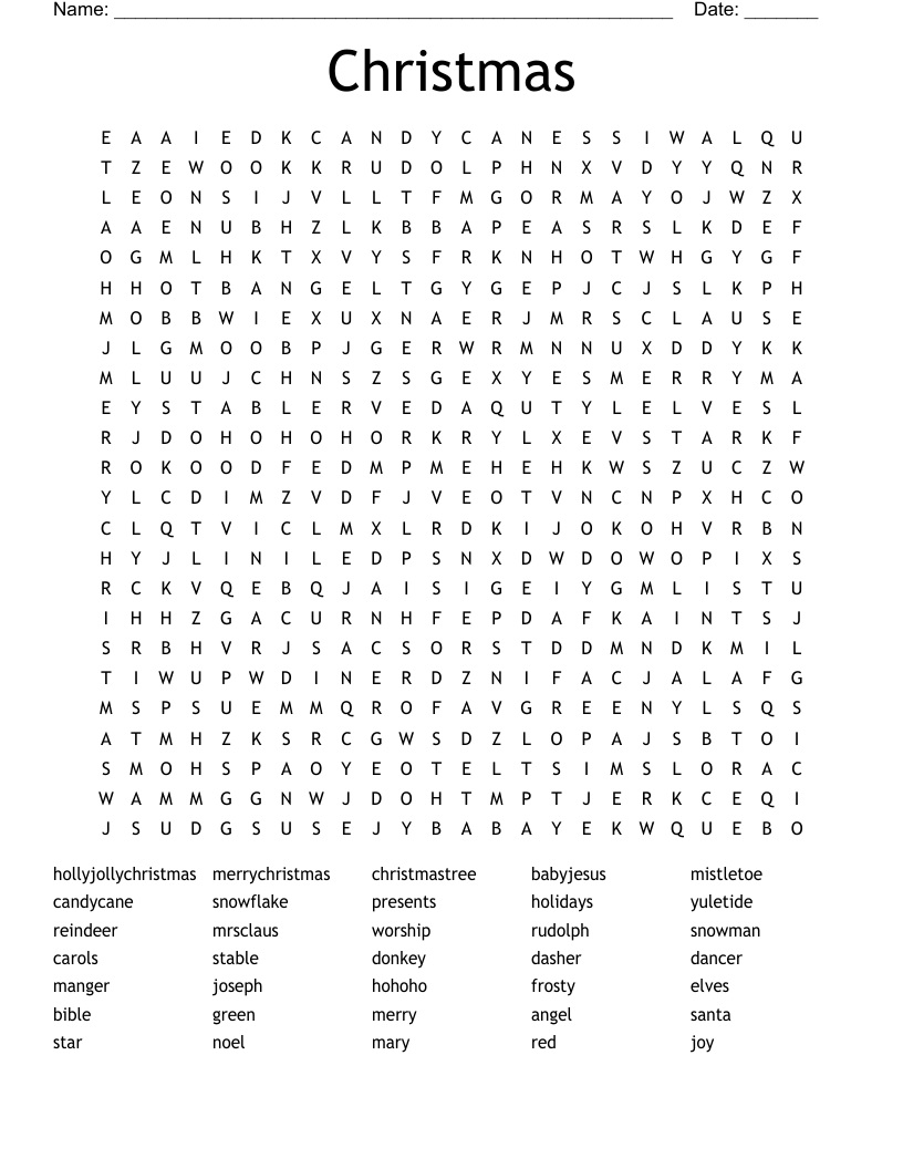 Christmas Word Search