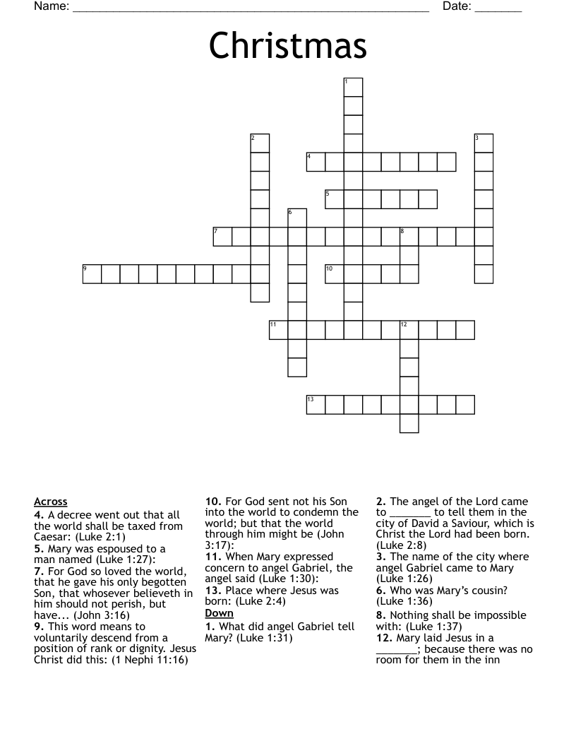 Christmas Crossword