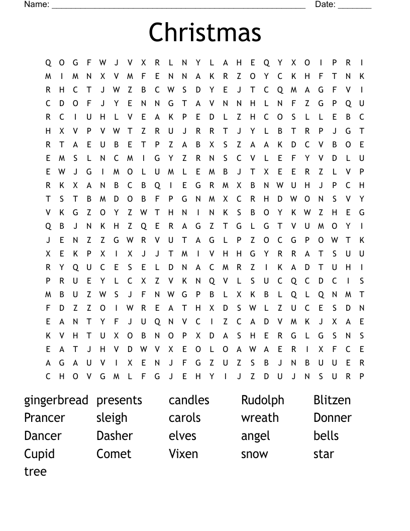 Christmas Word Search