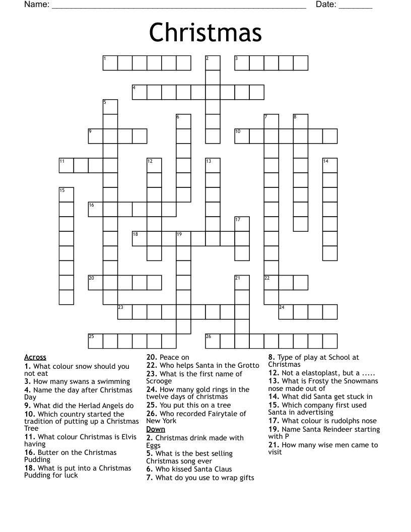 Christmas Crossword