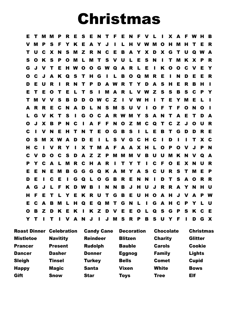 Christmas Word Search