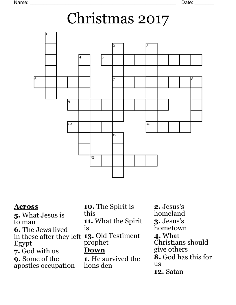 Christmas 2017 Crossword