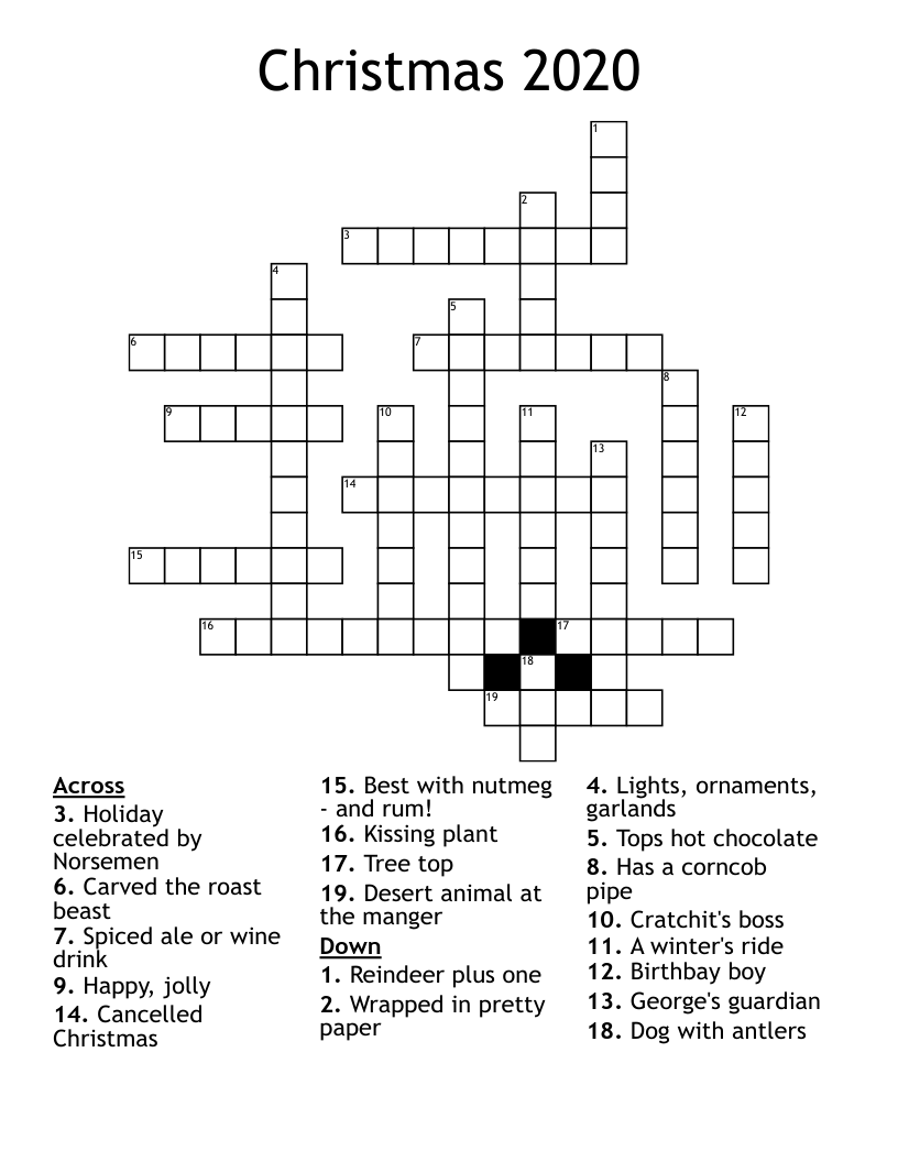 Christmas 2020 Crossword