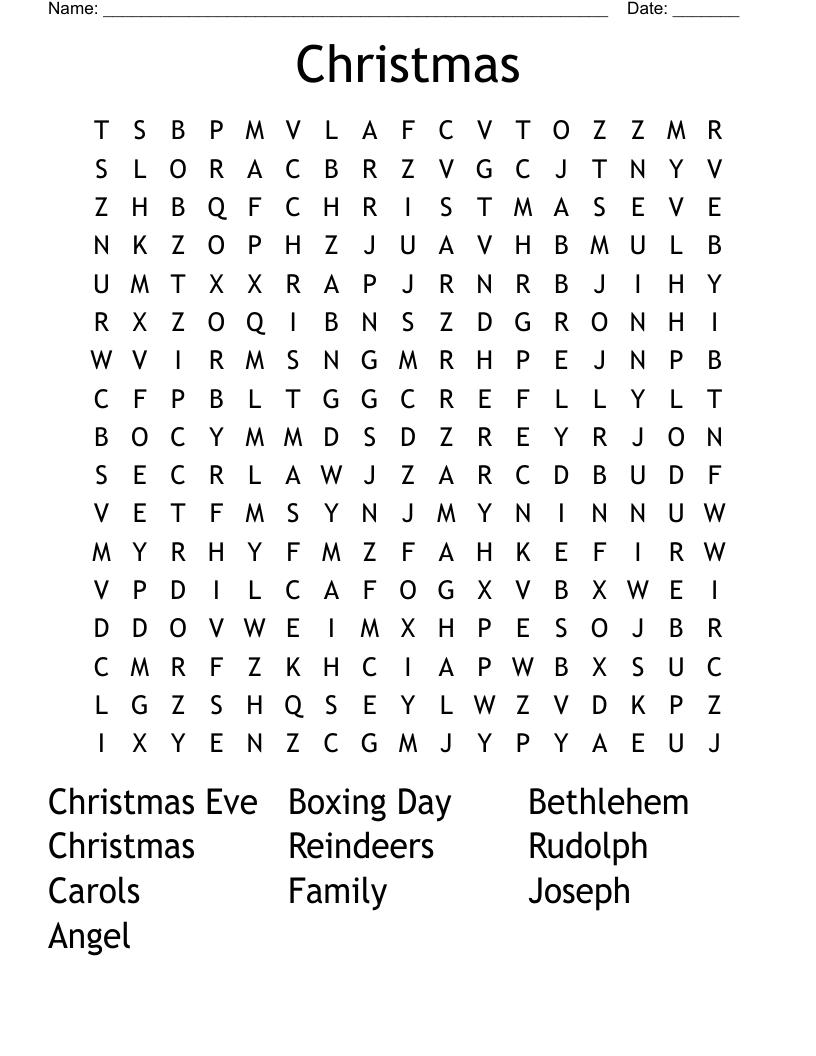 Christmas Word Search