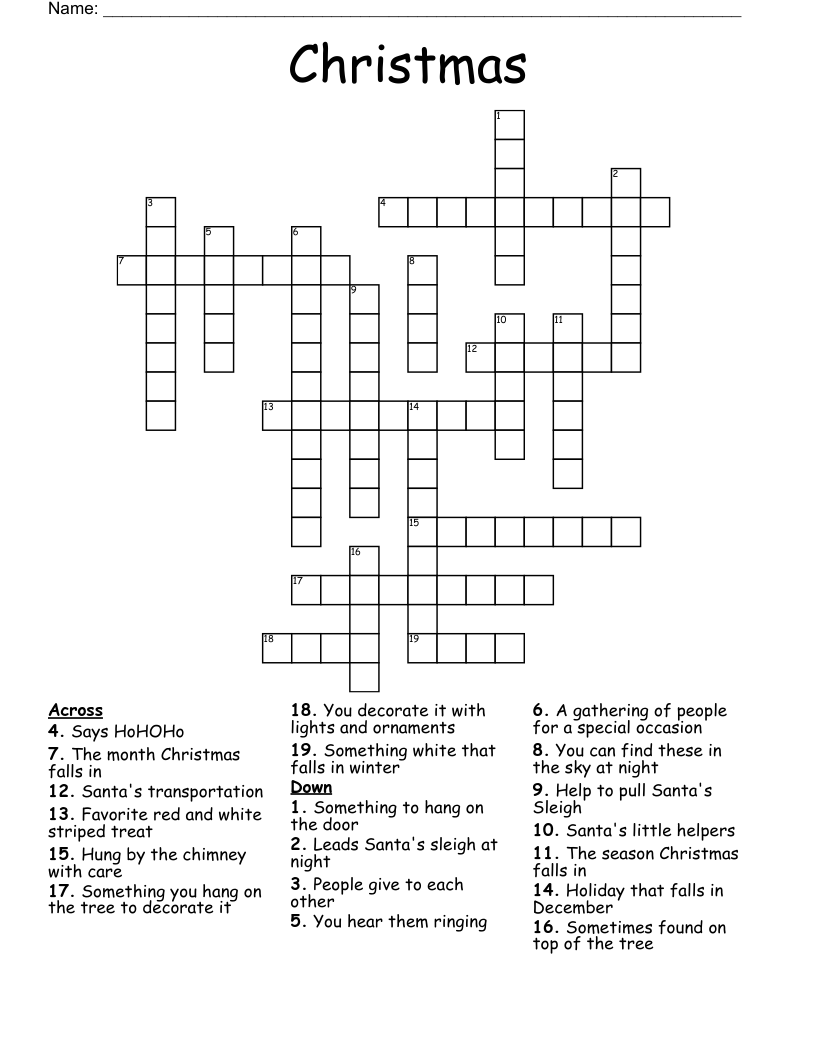 Christmas Crossword