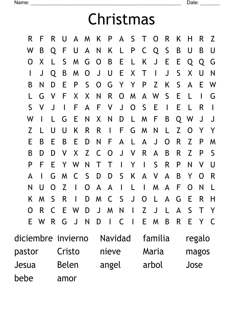 Christmas Word Search