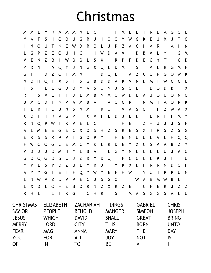 Christmas Word Search