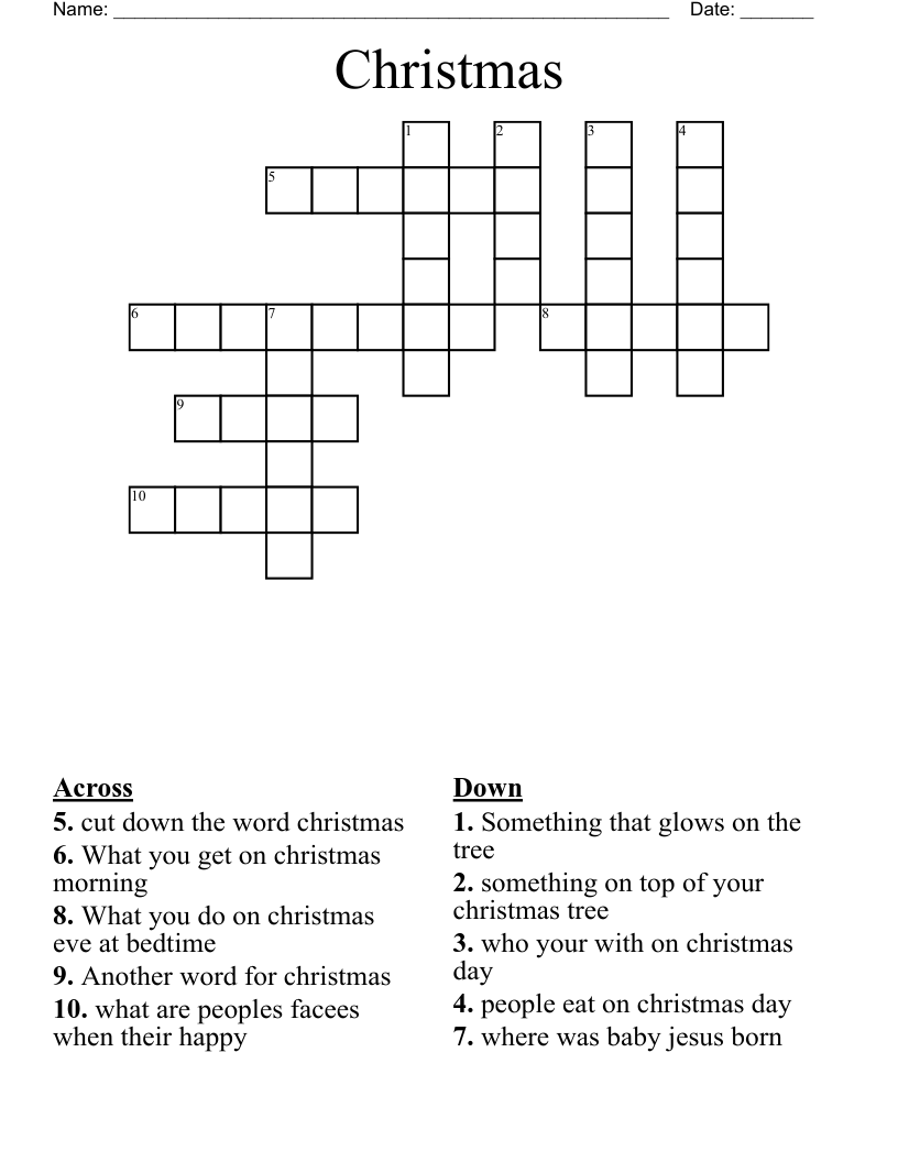 Christmas Crossword