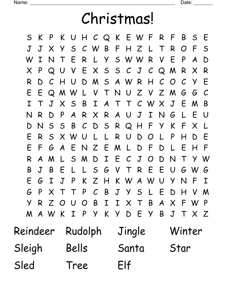 Christmas! Word Search