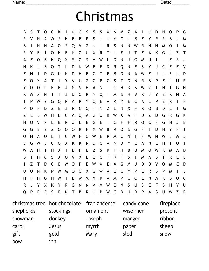 Christmas Word Search