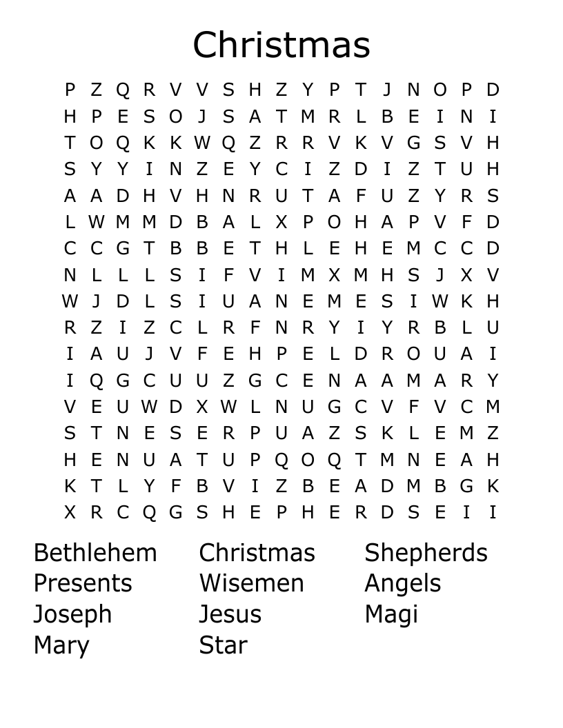Christmas Word Search