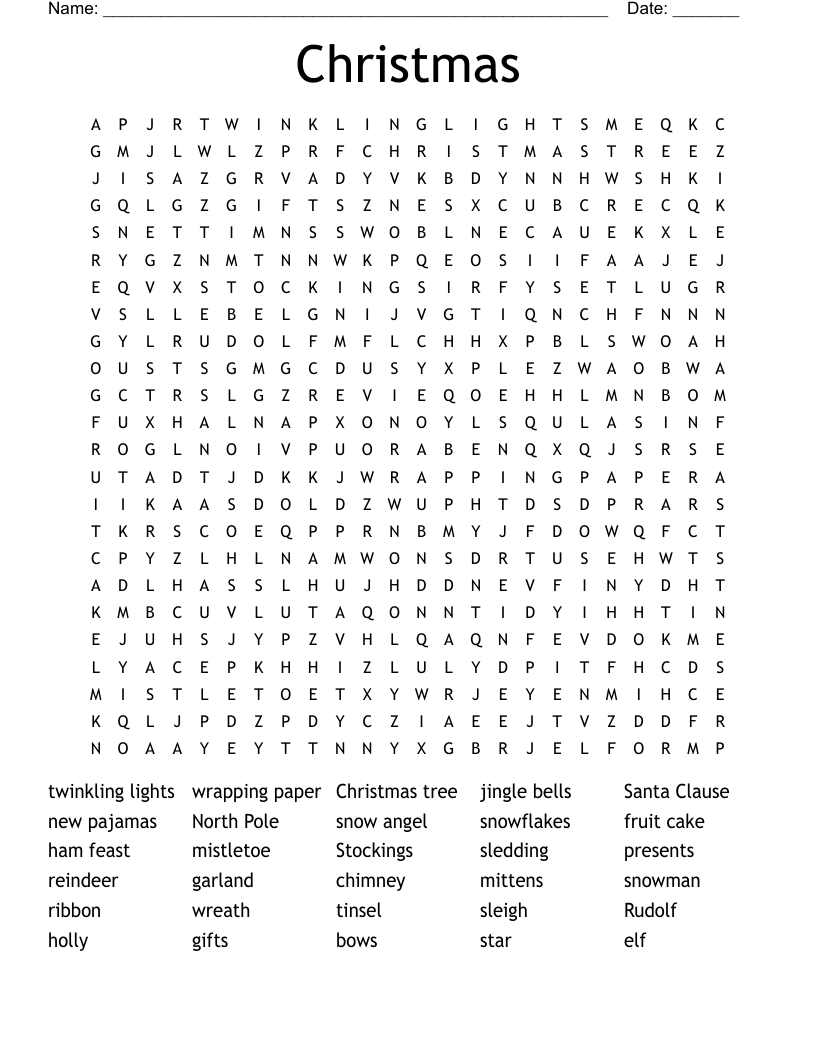 Christmas Word Search