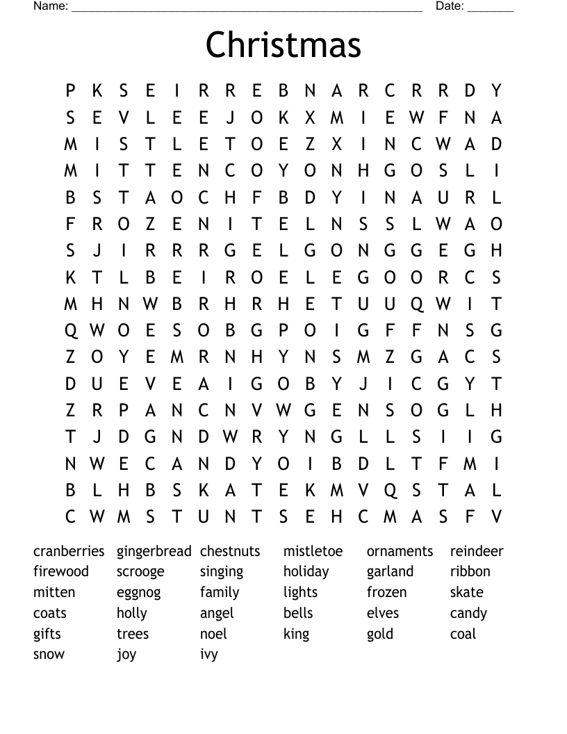 Christmas Word Search