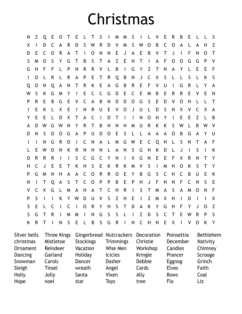 Christmas Word Search