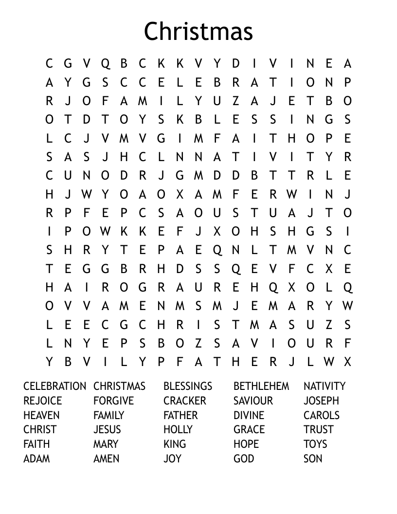 Christmas Word Search