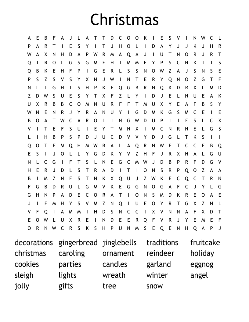 Christmas Word Search