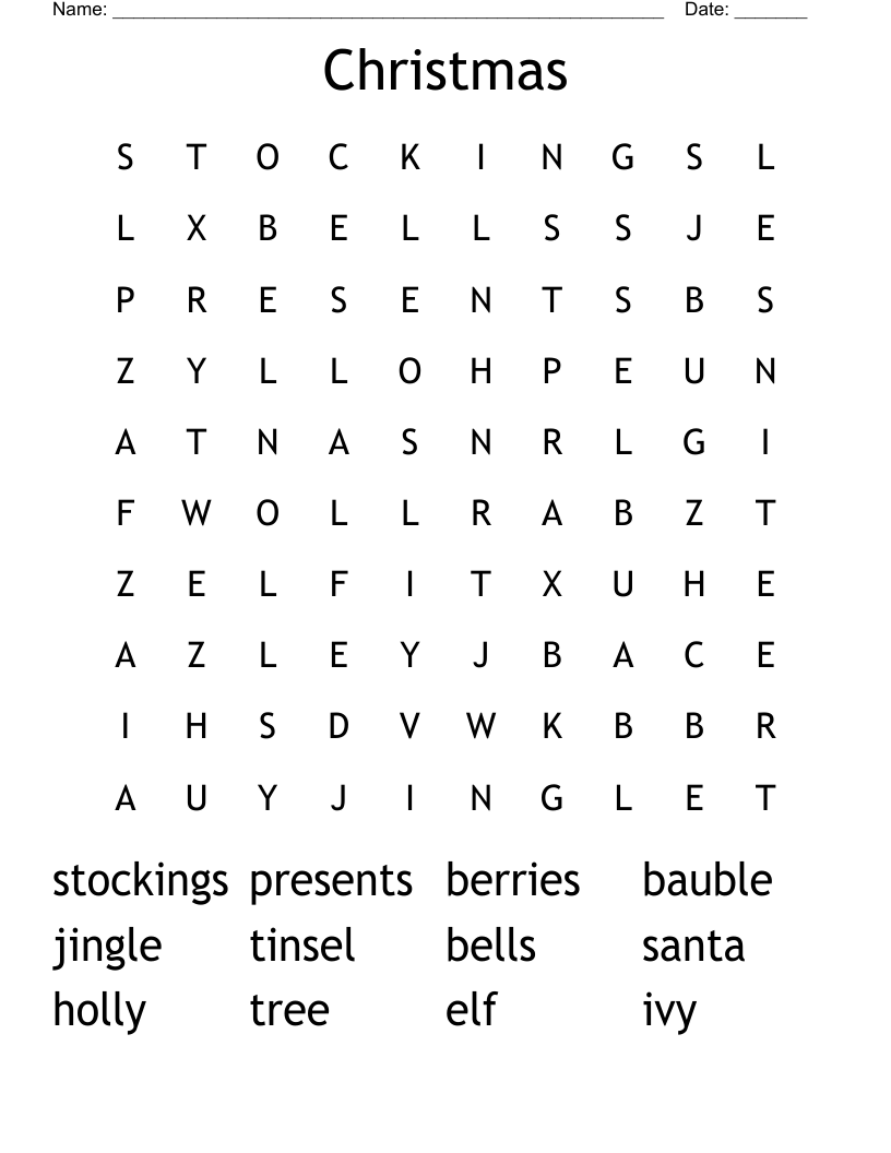 Christmas Word Search