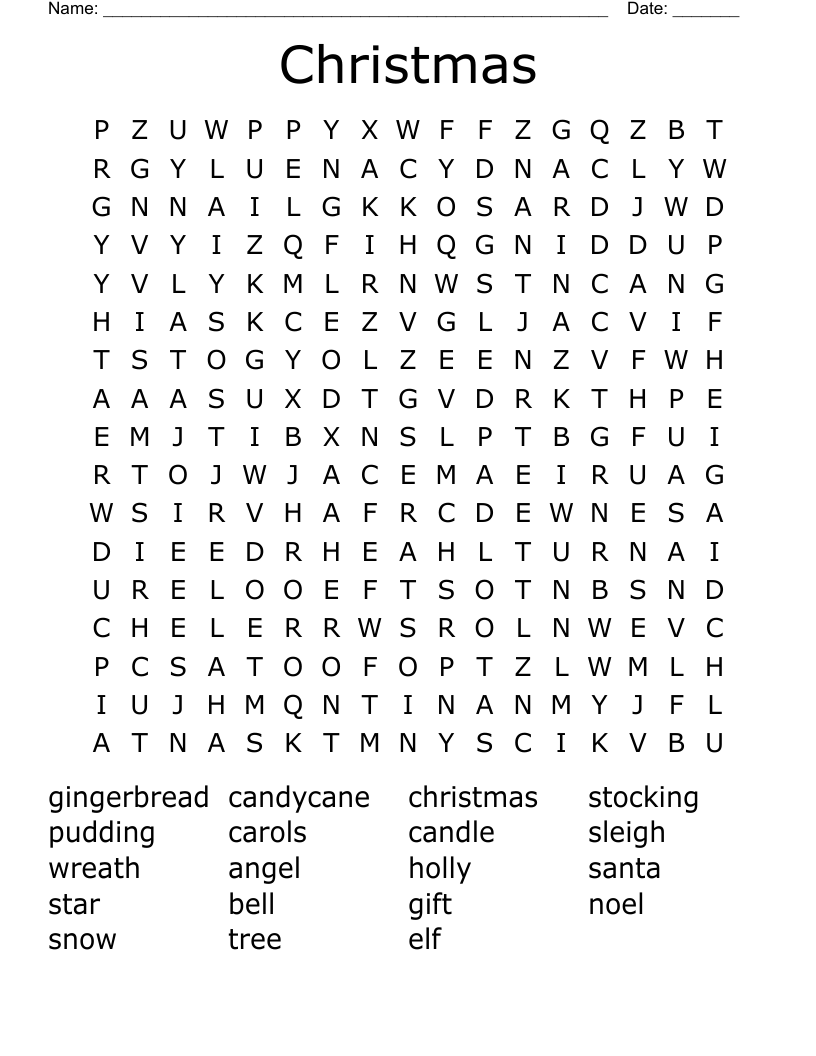 Christmas Word Search