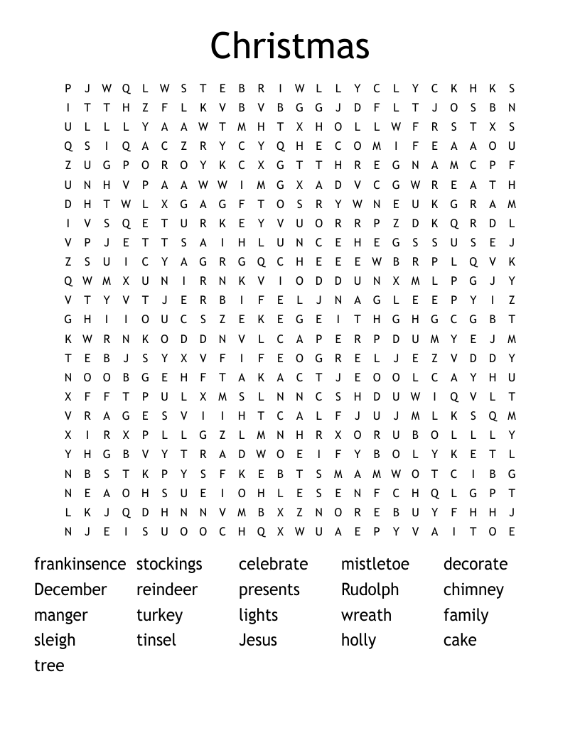 Christmas Word Search