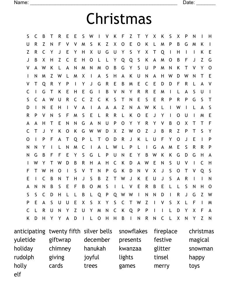 Christmas Word Search