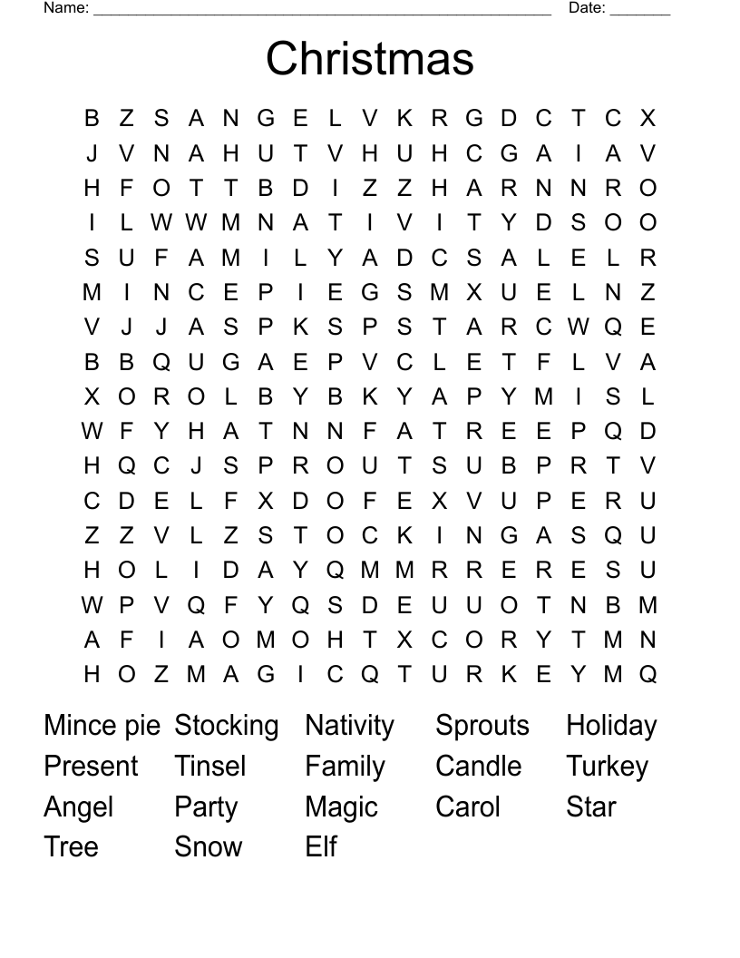 Christmas Word Search