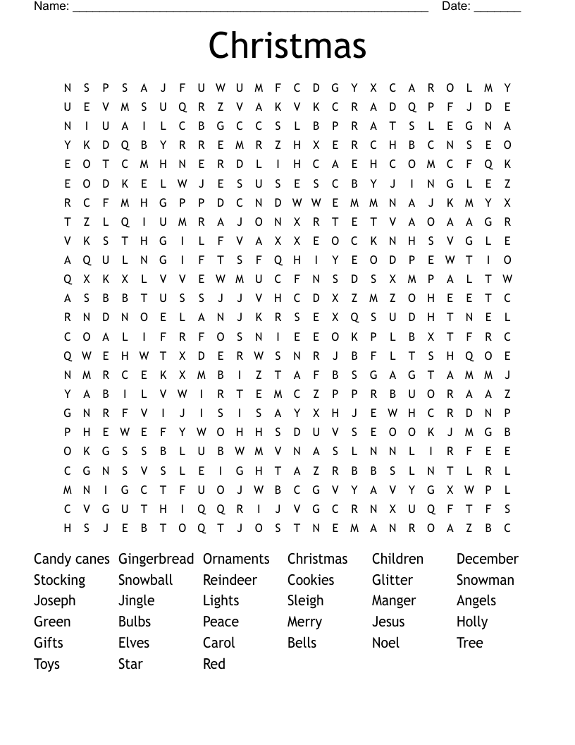 Christmas Word Search