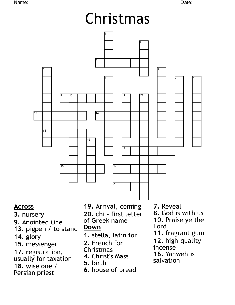 Christmas Crossword