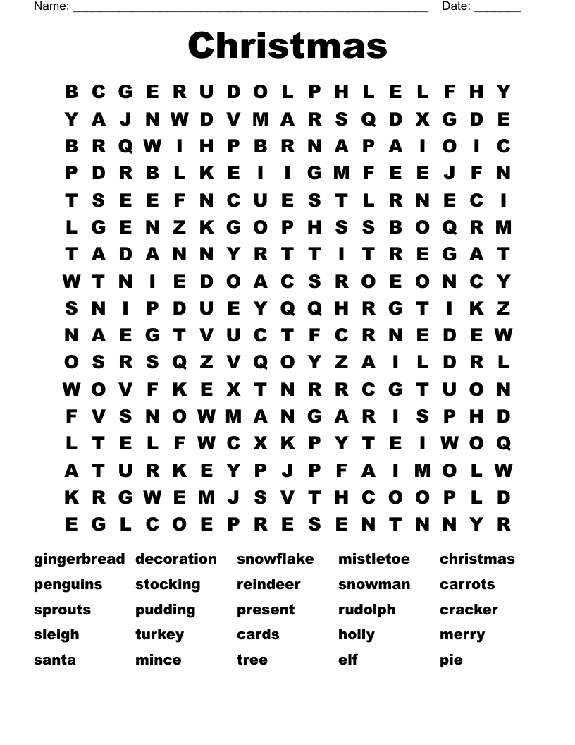 Christmas Word Search