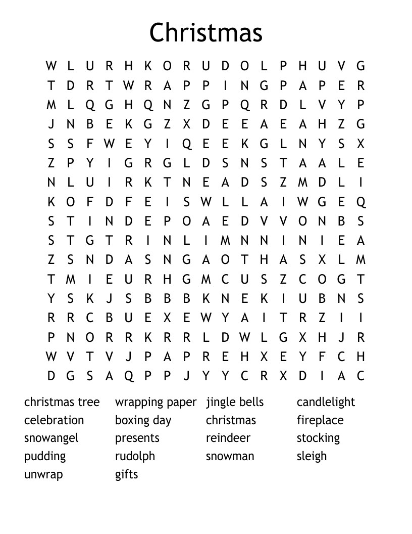 Christmas Word Search