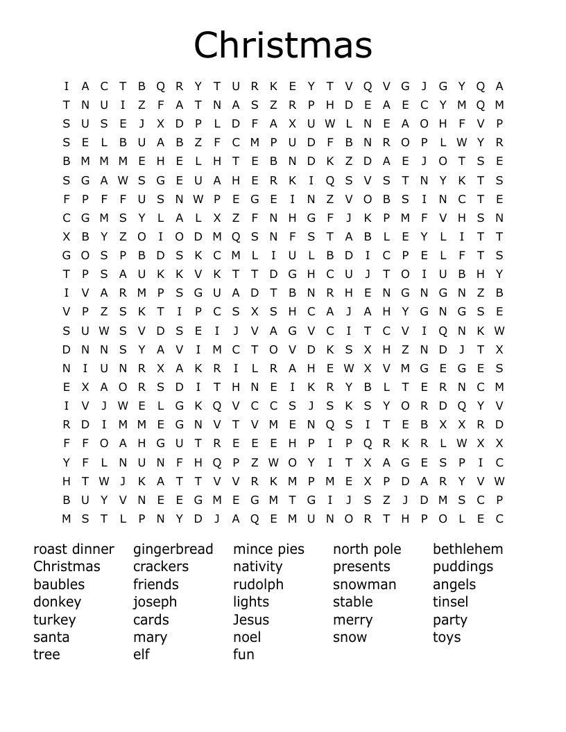 Christmas Word Search