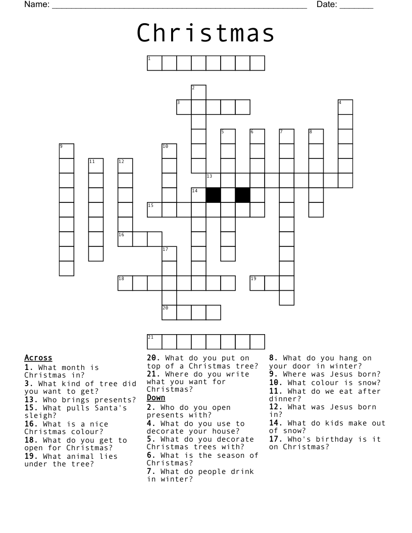 Christmas Crossword