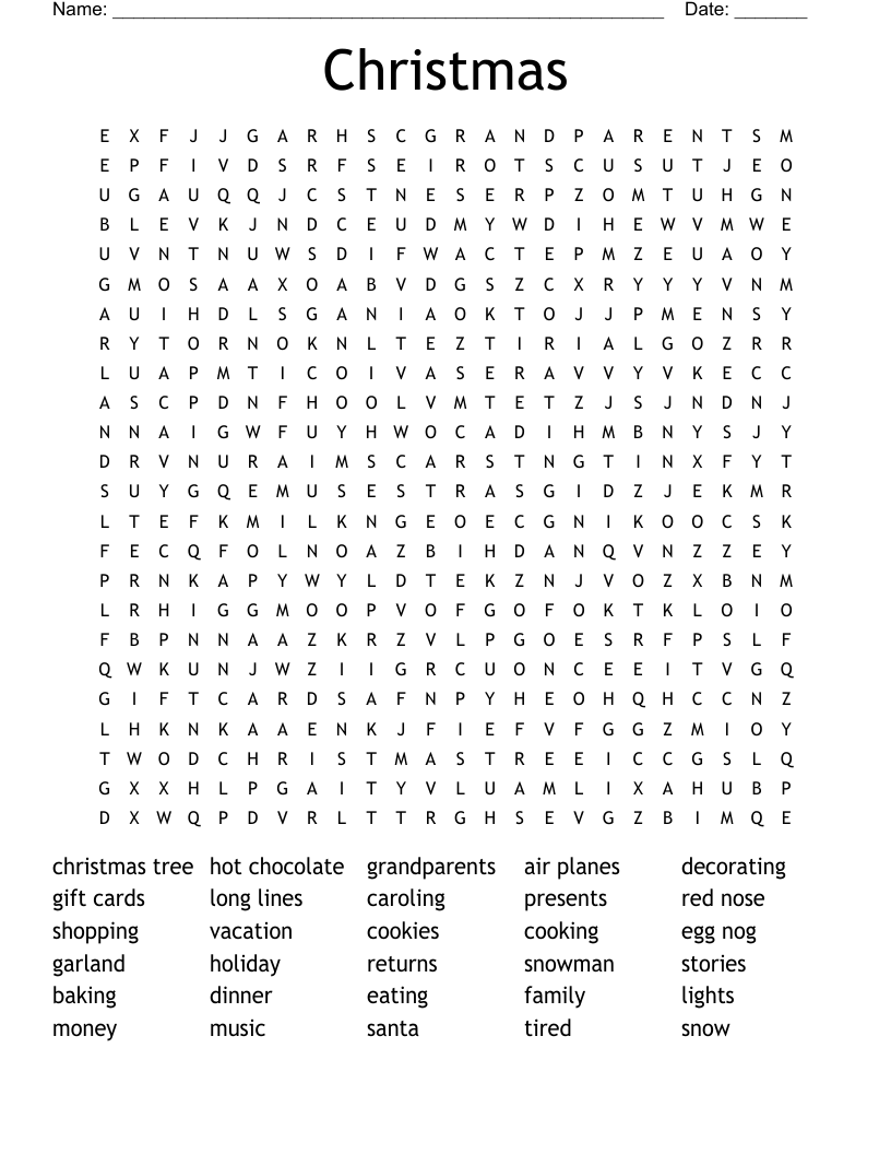 Christmas Word Search