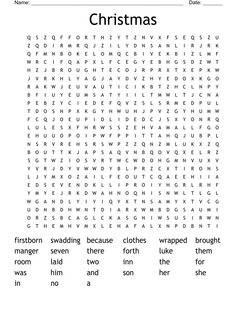 Christmas Word Search