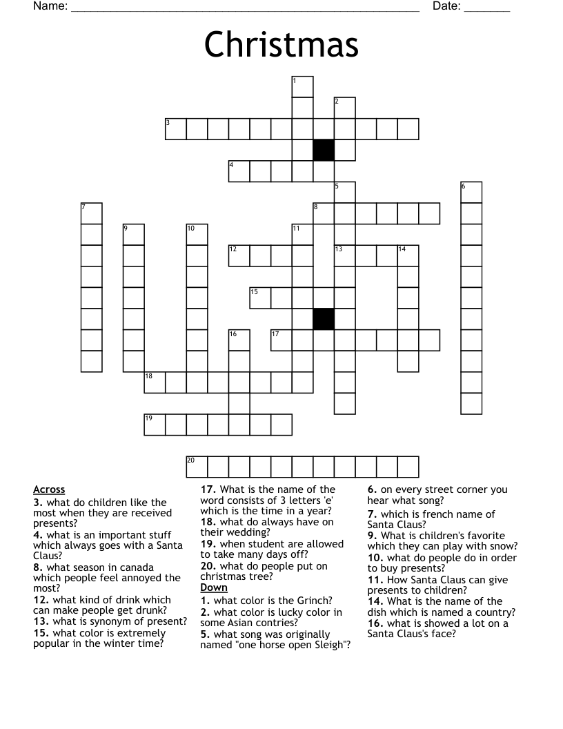 Christmas Crossword