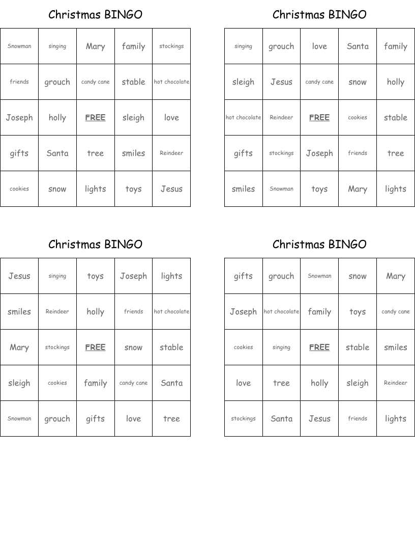 Christmas BINGO