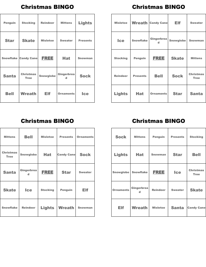 Christmas BINGO