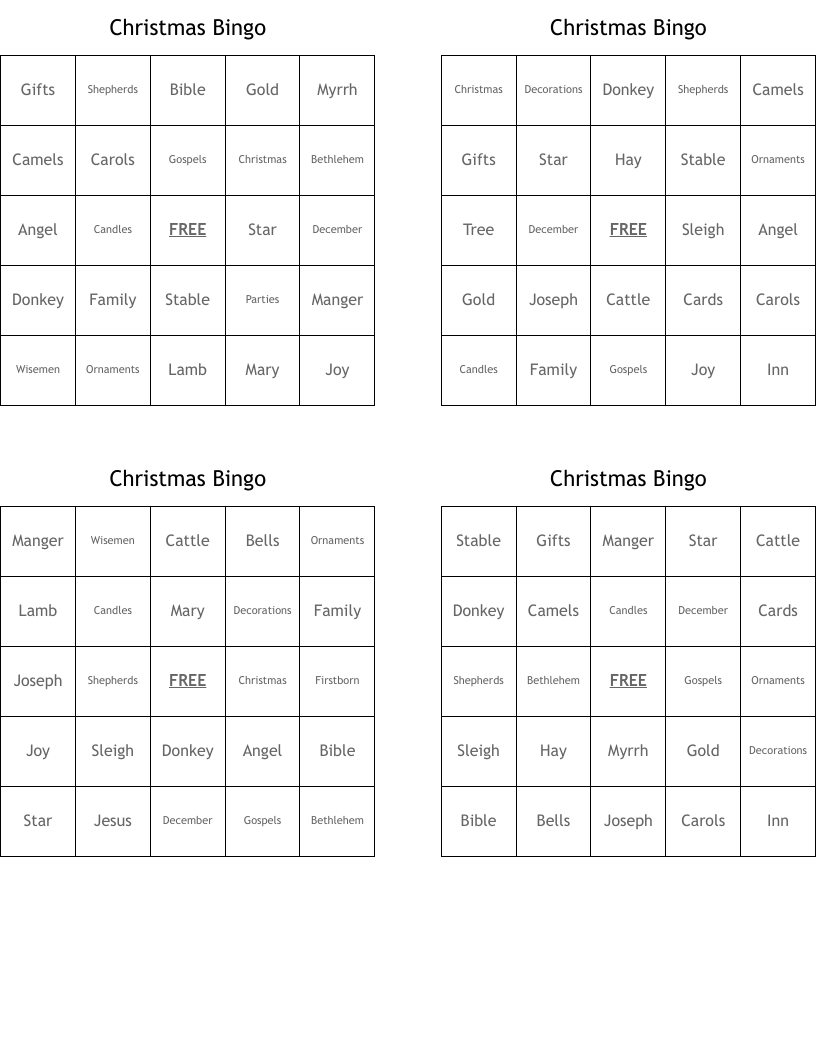 Christmas Bingo
