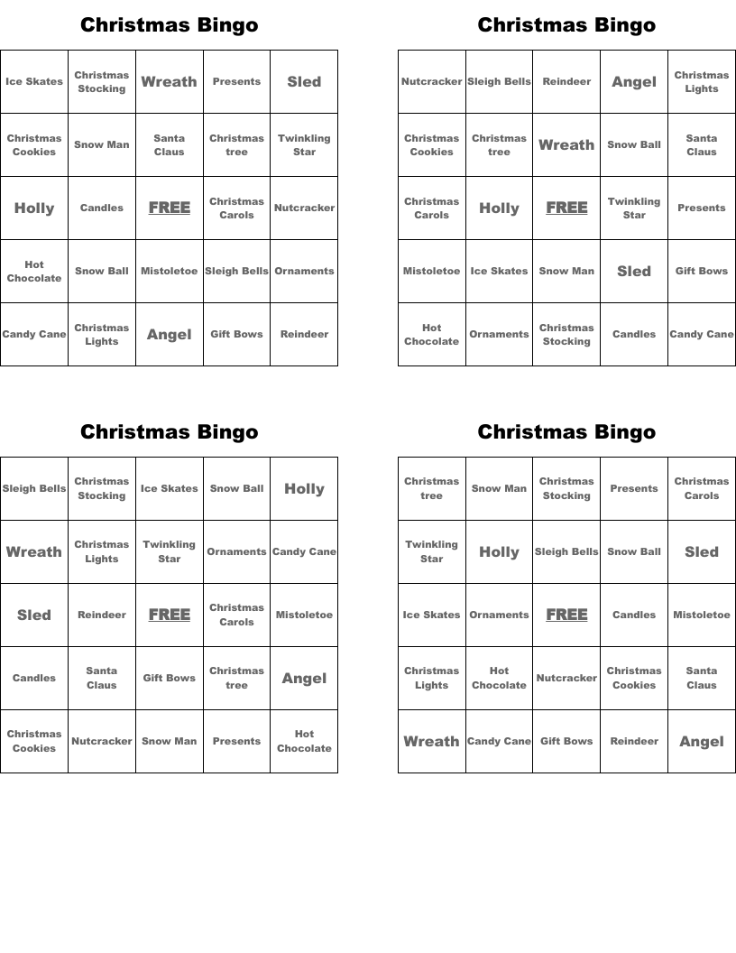 Christmas Bingo