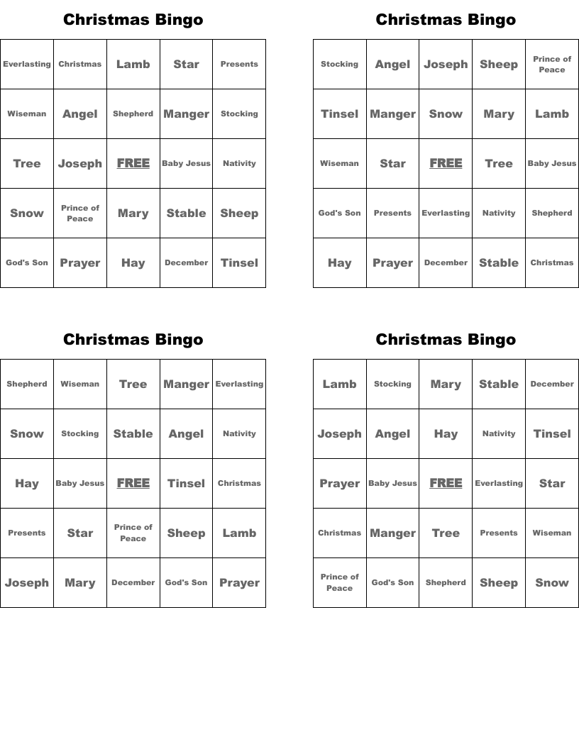 Christmas Bingo