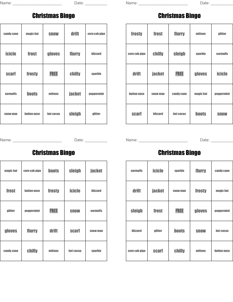 Christmas Bingo