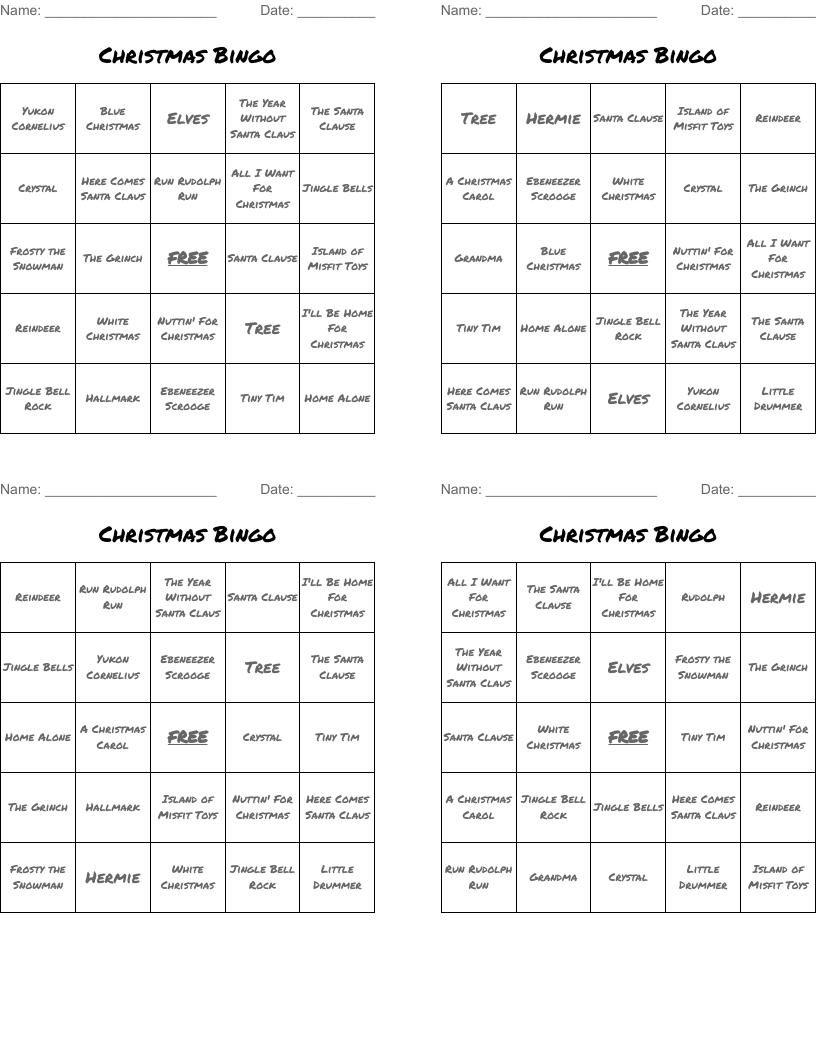 Christmas Bingo