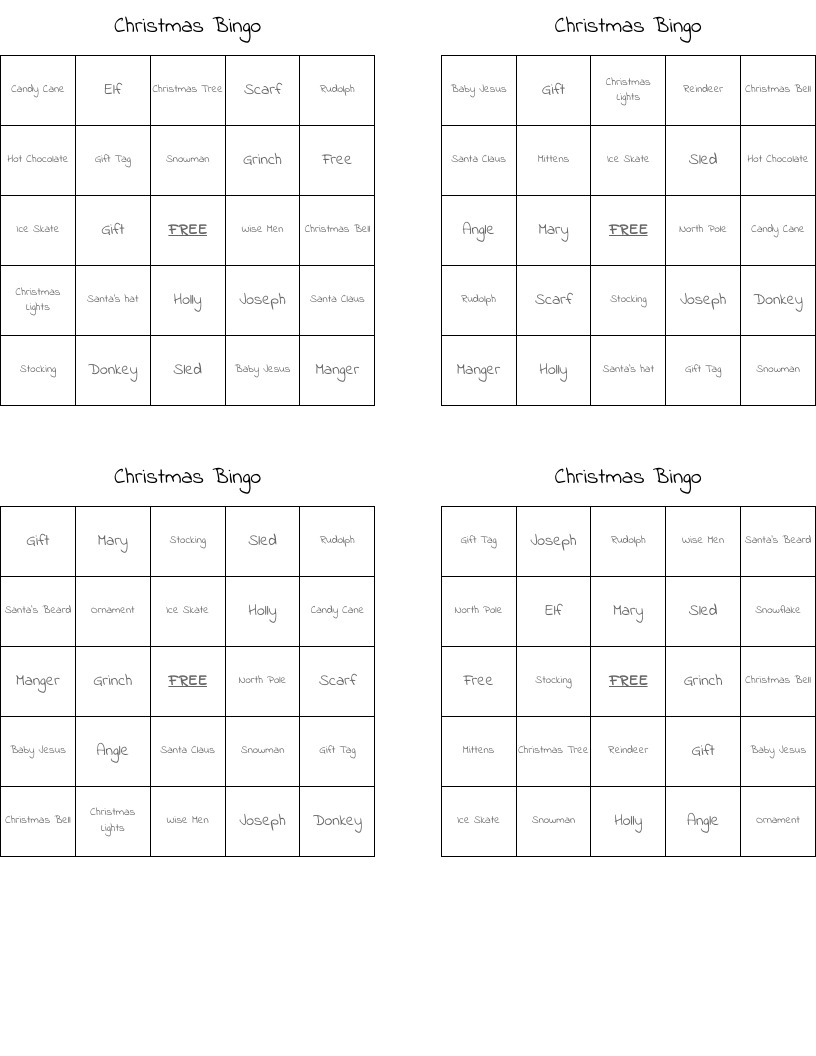 Christmas Bingo