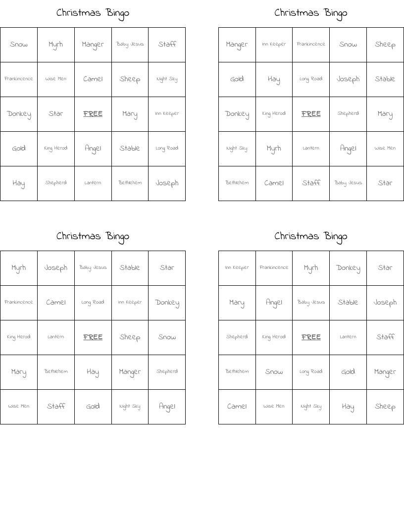 Christmas Bingo