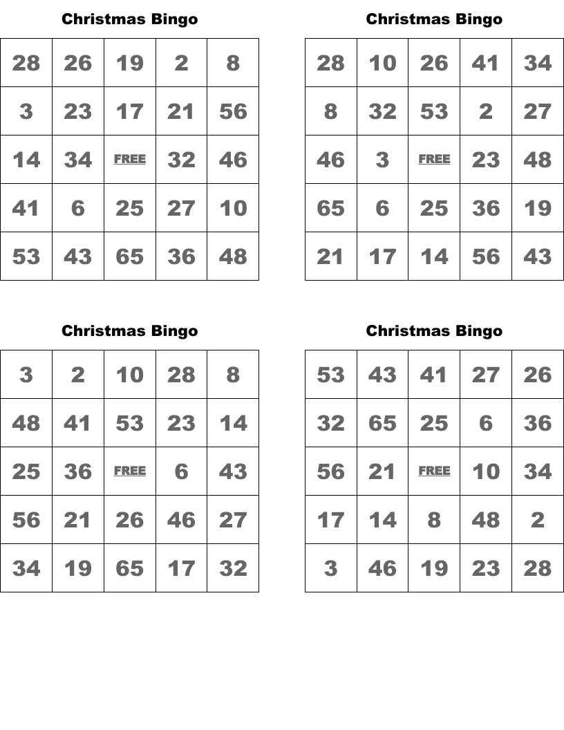 Christmas Bingo