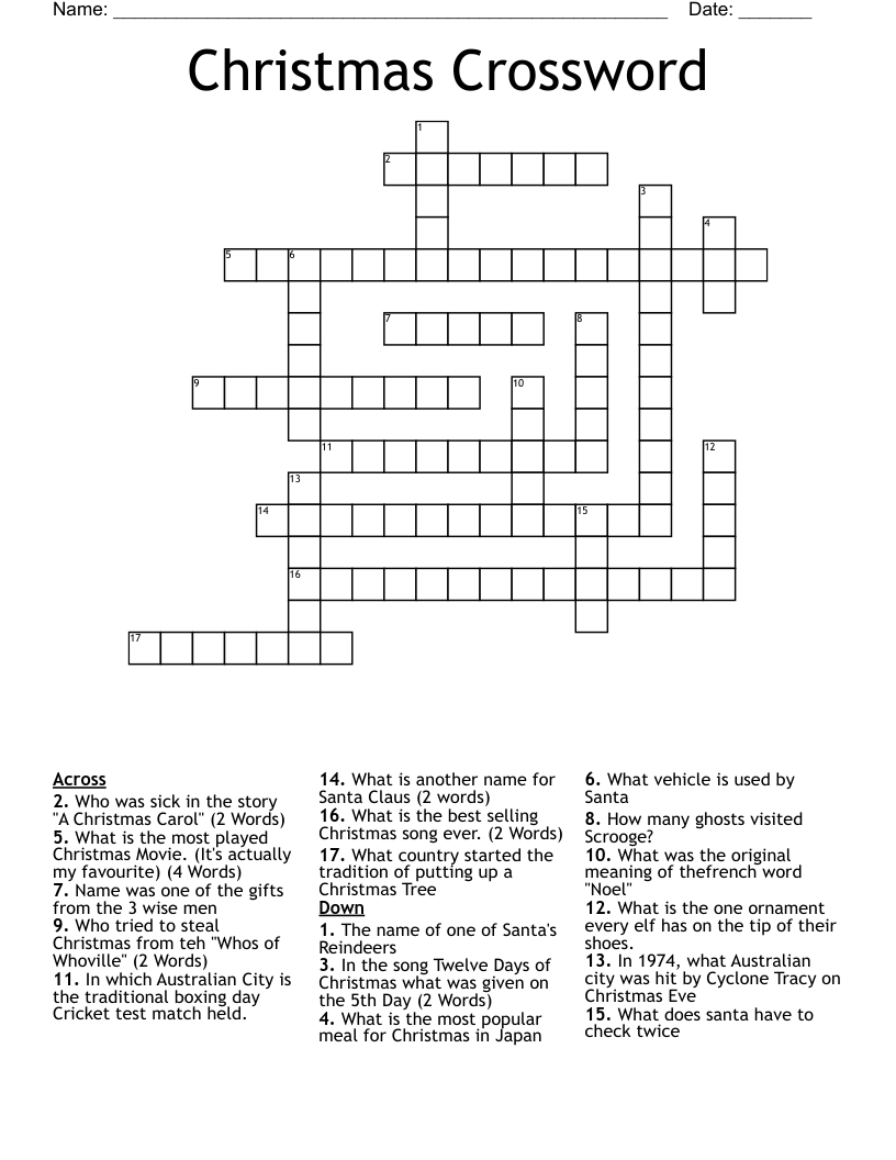 Christmas Crossword